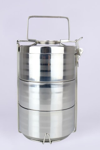 Digithome 3 Lü Çelik Hazneli Yemek Taşıma Saklama Ve Sefer Tası İş Ofis Okul İçin Gri - Yk1430 C320.025