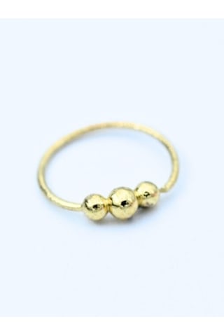 Tükkan Accessories Gold Üç Top Detay Hızma 925 Ayar Gümüş Hızma-hızma48 Gümüş