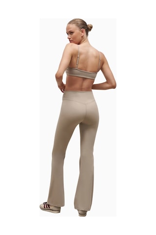 Because Of Alice Base Sculpting Flared Leggings Şekillendirici Yüksek Bel Bol Paça Kadın Tayt Açık Kahverengi