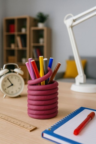 Spiral Kalemlik Dekoratif Kalemlik Masaüstü Kalemlik Masa Düzenleyici Diğer