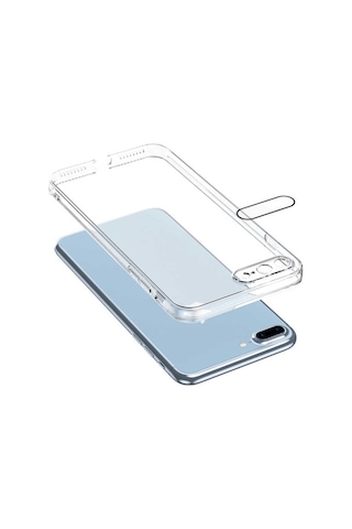 Zore Apple Uyumlu iPhone 8 Plus Kılıf Fizy Kapak - Renksiz Renksiz
