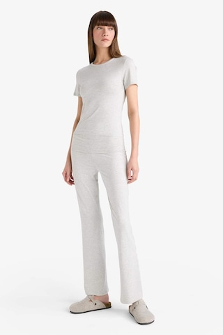 Defacto Bedene Oturan Kısa Kollu Tişört-fall İn Love Loungewear G0006ax25wngr93 Gri