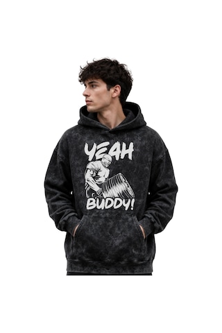 Sevbano Ronnie Coleman Fitness Gym Bodybuilding Baskılı Unisex Oversize P Siyah