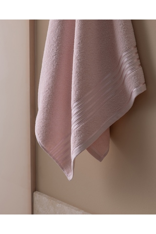 Madame Coco Marnot Bordürü %100 Pamuk Floşlu Banyo Havlusu - Pudra - 70x140 Cm 8684427300107 Çok Renkli