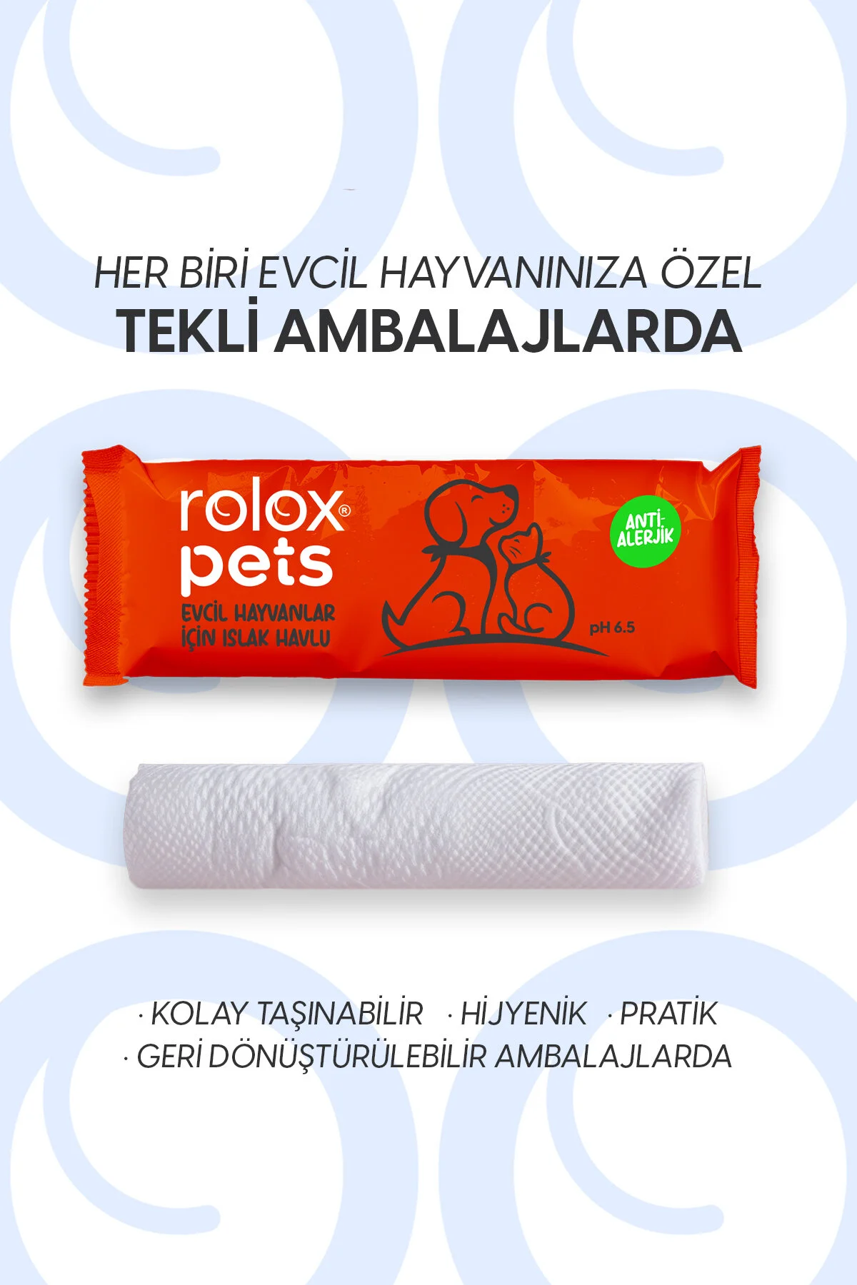 Pets - 50 Paket - Evcil Hayvanlar İçin Islak Havlu