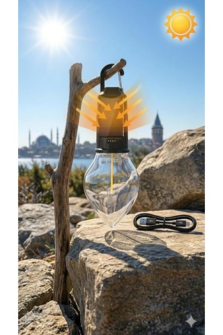 Lexroo Solar Ve Type-c Şarjlı Kamp Lambası Çok Renkli