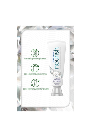 Sensodyne Nourish Sağlıklı Beyazlık Diş Macunu 75 ML + Yumuşak Diş Fırçası