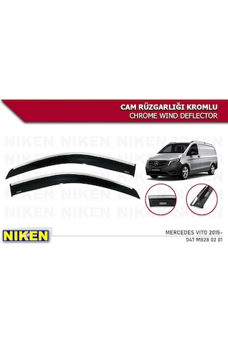 Mercedes Vito Kromlu Cam Rüzgarlığı 2' Li Niken 2015+