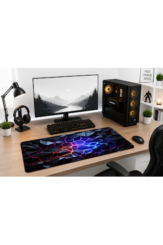 Karışık-01 40x90 Gaming Kaymaz Taban Oyuncu Ultra Pürüzsüz Mousepad 004