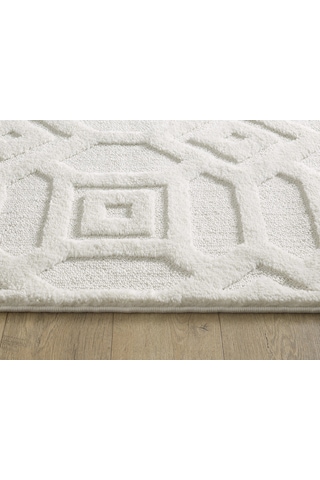 Mariesse Home Elit Bukleli Yumuşak Peluş Post Shaggy Çocuk Odası Oturma Odası Salon Mutfak Halısı 0636a Krem