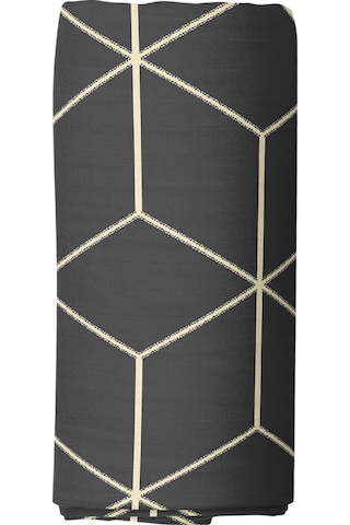 Pamuklu Geometrik Jeha Antrasit 100x200 Tek Kişilik Çarşaf Seti