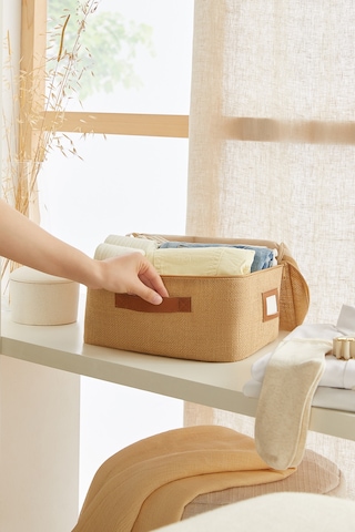 Ocean Home Textile 4'lü Jüt Hurç Set 2 Adet 30 x 22 x 18 / 2 Adet 52 x 28 x 21 cm