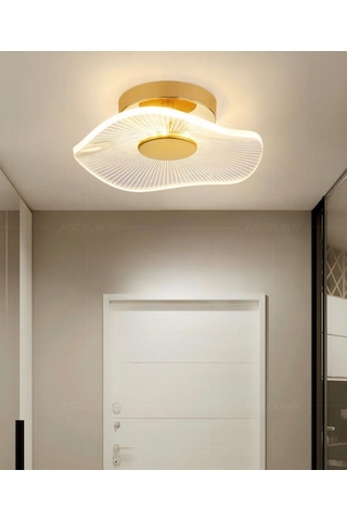 Luxury Exclusive Plafonyer Tavan Led Avize Jellyfish Gold Sarı Gold