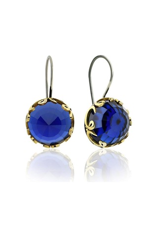 Safir Taşlı Vav Harfi Motifli Otantik Gümüş Kadın Set Rs10026