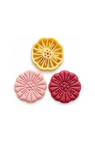 Çiçek Desenli Polimer Kil Kesici Ve Baskı Kalıbı Flower Polymer Clay Cutter