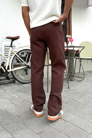Flaw Müslin Kumaş Baggy Pantalon Kahverengi Kahverengi