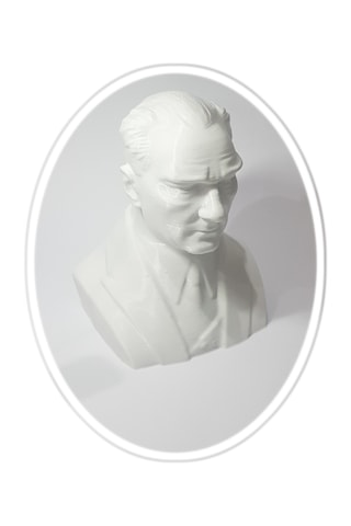 Beyaz Atatürk Heykeli Biblo 8 X 6 Cm Özel Tasarım