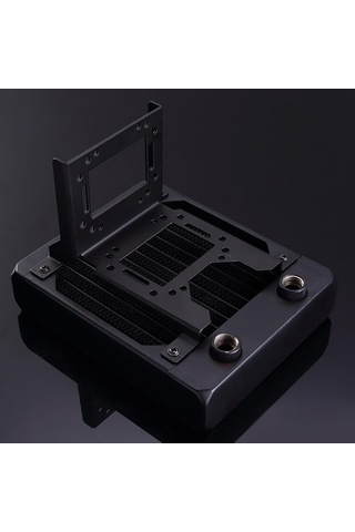 Siyah Pc Su Soğutma Pompası Radyatör Destek Tutucu Drenaj Tankı Rezervuar Montaj Braketi Standı Isı Emici Fan Tutucu