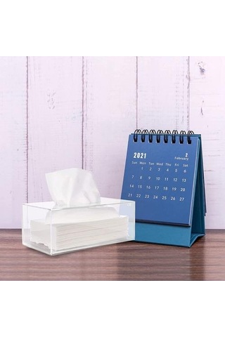 Banyo Yüz Doku Kutuları Kapak Raf Zarif Ve Şık Tasarım Şeffaf Akrilik Dikdörtgen Peçete Saklama Kutusu Doku Kutuları