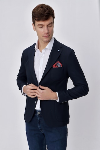 MORVEN Erkek Lacivert Olga Örme Slim Fit Dar Kesim Torba Cep 6 D Lacivert