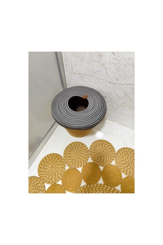 Jüt, Hasır, Çöp Kovası, Mutfak Çöp Kovası, Banyo Çöp Kovası, Doğal, Natürel, Jüt Kova, Modern Kova Açık Kahverengi Açık Kahverengi