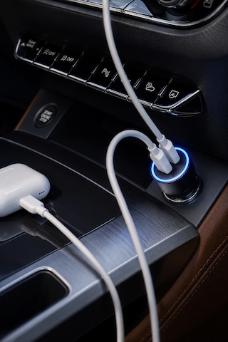 Araç Şarjı - Type-c + Usb 2 Port Hızlı Şarj Adaptörü - Uzun Yolda Şarjın Bitmesin - İphone Android Tüm Telefonlar Cihazlar Uyumlu 55w