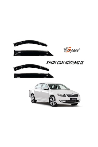 Krom Cam Rüzgarlığı Skoda Octavia 2014-2020- Caru421