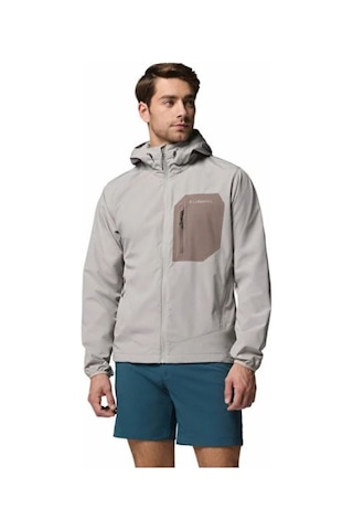 Columbia Tall Heights Iıı Kapüşonlu Erkek Softshell Mont Wo3966 Gri