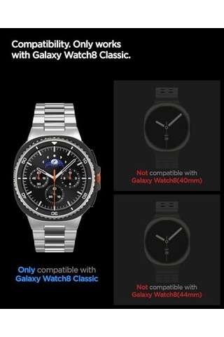 Ayrex Spigen Galaxy Watch8 Classic 46mm İle Uyumlu Kolay Kurulum Cam Ekran Koruyucu Glas.tr Ez Fit Hd 2 Adet Şeffaf