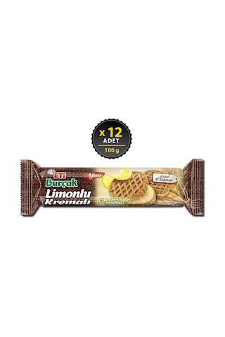 Burçak Limonlu Kremalı Yulaflı Bisküvi 100 G X 12 Adet