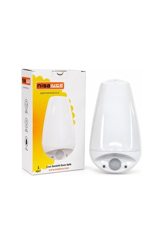 Nisaluce E2003-2 Çınar Sensörlü Led Aplik Duvar Lambası - E27, Ip20, Soft, 0,4w Ve 50w Diğer