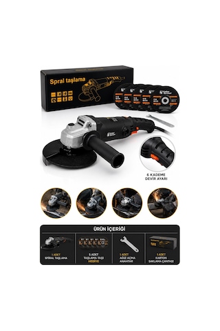 Lieber German Lg009 115mm Bn-5 Model Bakır Sargılı 6x Devir Ayarlı Spiral Taşlama Makinası