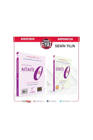 Karekök Yayınları Matematik ve Geometri Sıfır Seti 2 Kitap