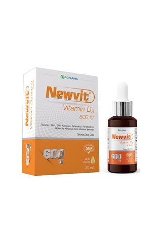 Newvit Vitamin D3 600 Iu Damla