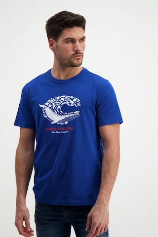 Rich Erkek Bisiklet Yaka T-shirt Mavi