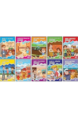 3. Ve 4. Sınıflar İçin Sevgi Çocukları Öykülerle Meslekler 10 Kitap