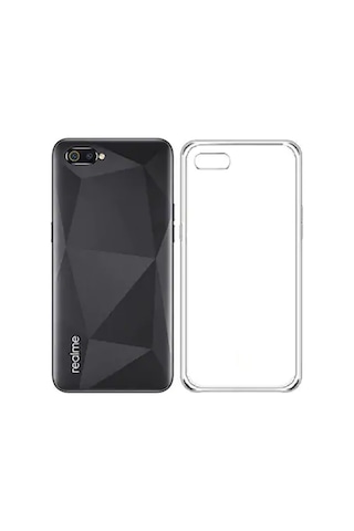 Realme C2 Kilif Seffaf Silikon Hibrit Case 417921947
