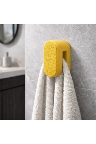Studio 4'lü Havlu Tutucu Klips Seti - Pratik Havlu Asacağı Banyo Mutfak Düzenleyici Sarı