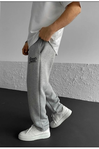Prtnc Protonic Baggy 3 İplik Eşofman Altı Siyah Bol Paça Şardonlu Baskılı Street