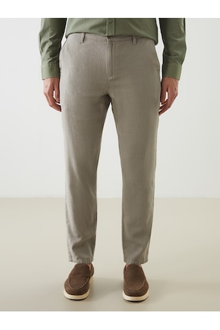 Lcwaıkıkı Classic Yeşil Regular Fit Keten Karışımlı Erkek Chino Pantolon