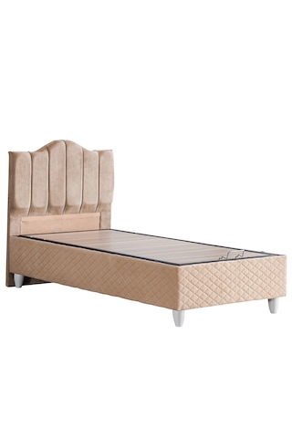 Trend İkili Set, Trend Tek Kişilik Baza Başlık Seti Bej 90 x 190