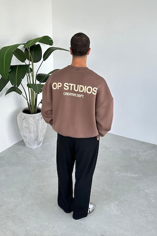 Açık Kahve Studios Creative Oversize Sweat Açık Kahverengi