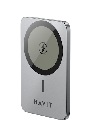 Havit Pb5249 Magsafe 15w 3000mah Ultra İnce 5.8mm Alüminyum Powerbank Gri