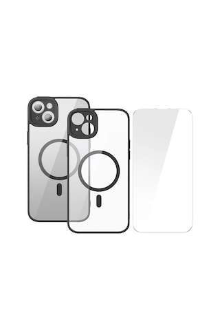 Baseus Frame Series Apple iPhone Uyumlu 14 6.1 Mavi Magsafe Kılıf Ve Tempered Ekran Koruyucu Set Mh-hs6717320841