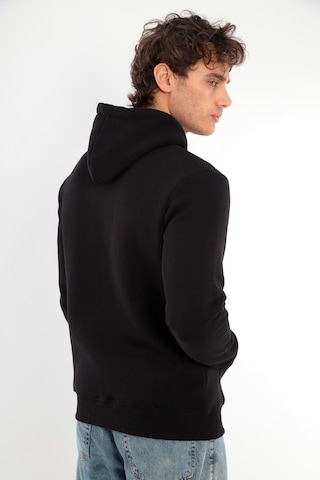 Mnk Baby & Kids Erkek Sweatshirt Pamuklu Standart Fit Normal Kesim İçi Polarlı 3 İplik Kapüşonlu Siyah