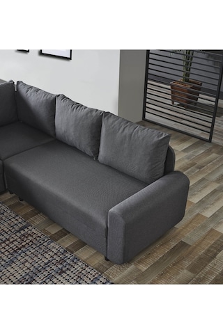 Kagu Corner Flavia Plus Köşe Takımı Berjerli Koyu Gri