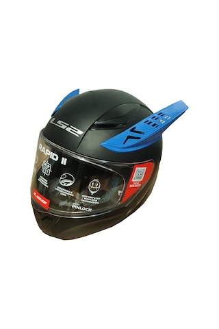 Motospartan Kask Boynuzu Mavi Yarışçı Tipi