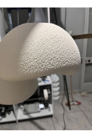 Beton Görünümlü İskandinav Tarzı Salon/oturma Odası Plastik Avize Beyaz