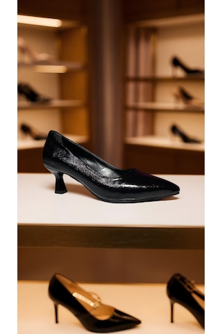 Altın Pabuç Kadın Topuklu Ayakkabı - Siyah Stiletto, Zamansız Ve Şık Klasik Model Siyah