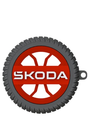 Skoda Uyumlu Özel Tasarım Anahtarlık - Premium Hafif Ve Dayanıklı Kırmızı